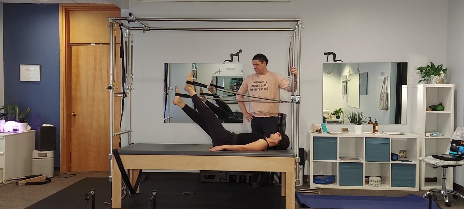 A closer view of Pilates equipment for individual sessions