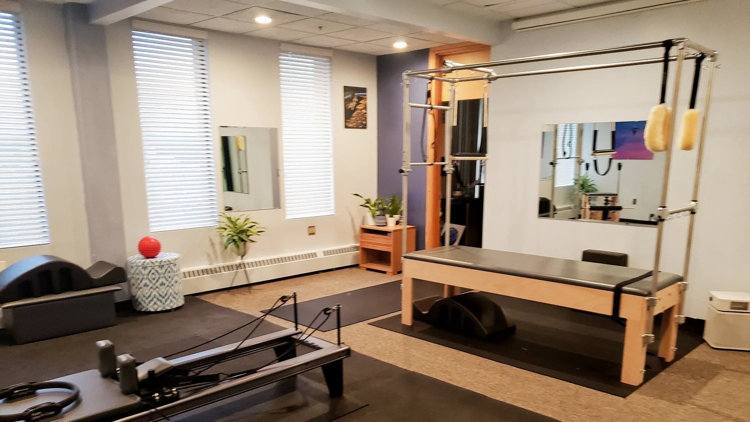 Sunlit Willow Practice Studio studio with professional reformer equipment
